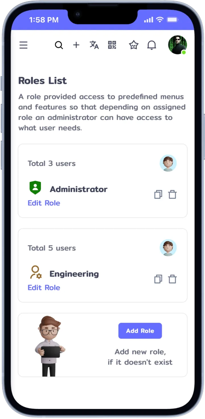 neoAPP mobile application screen 4